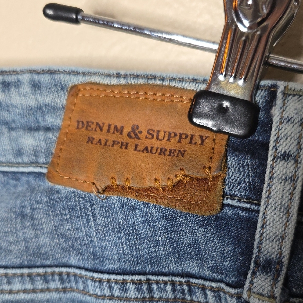 Denim & Supply Ralph Lauren Distressed Skinny Jeans Blue Womens Size 27/32 Y2K - Picture 6 of 14